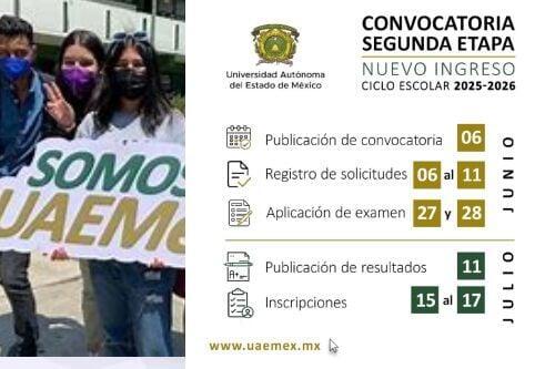 Si habrá convocatoria para aspirantes de nuevo ingreso a la UAEMEX
